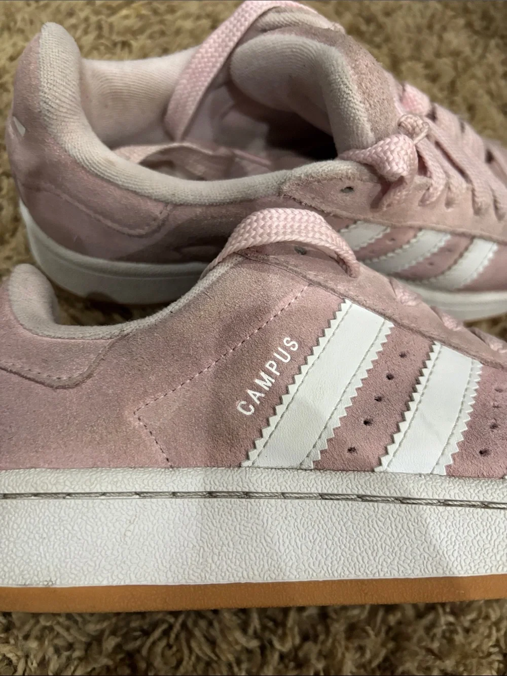 Girls Adidas Campus Pink Size 4 Sneakers